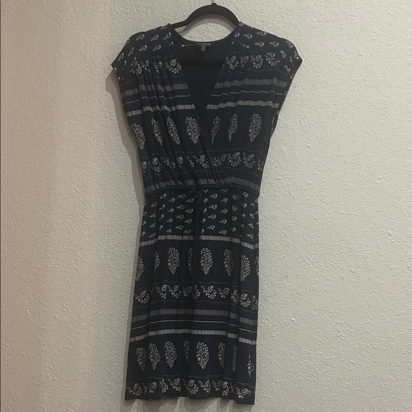 Lucky Brand Navy and taupe Midi Dress - Picture 1 of 2